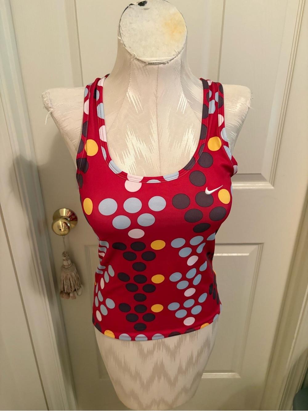 Nike Women’s Red Polka Dot Racerback Tank Top rare size S